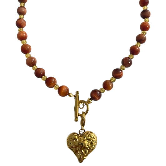 Collar brillo terracota