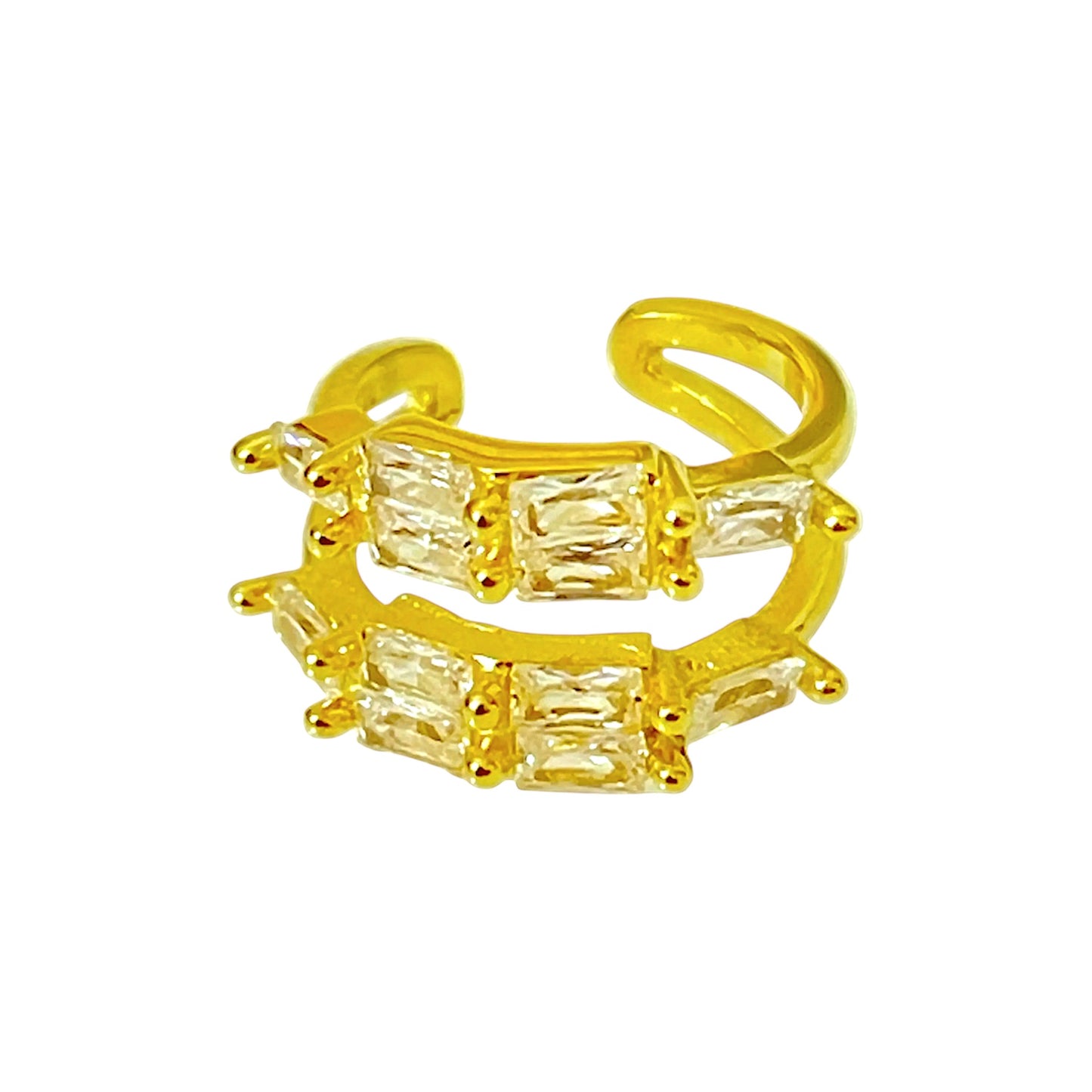 Pendientes Air-cuff Doble Brillo