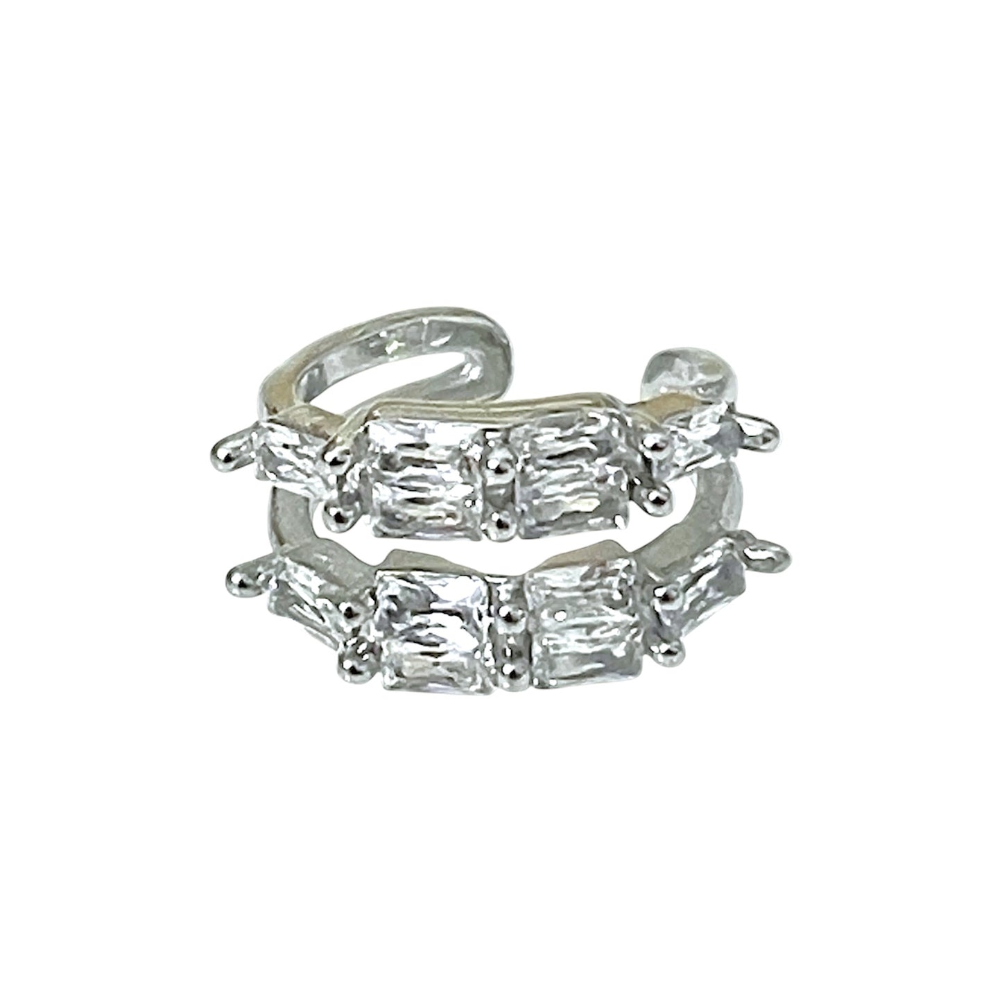 Pendientes Air-cuff Doble Brillo