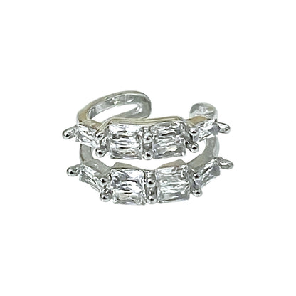 Pendientes Air-cuff Doble Brillo