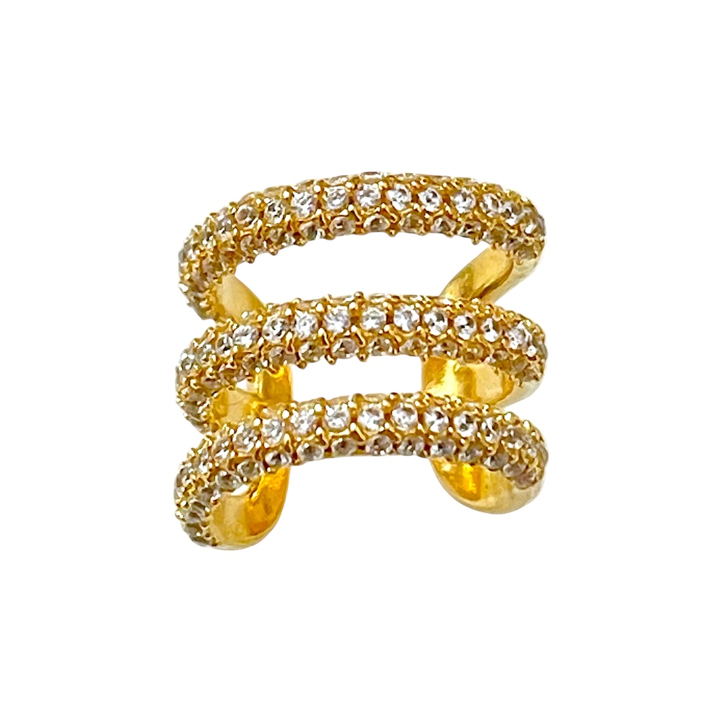 Pendientes Air-cuff Triple Brillo