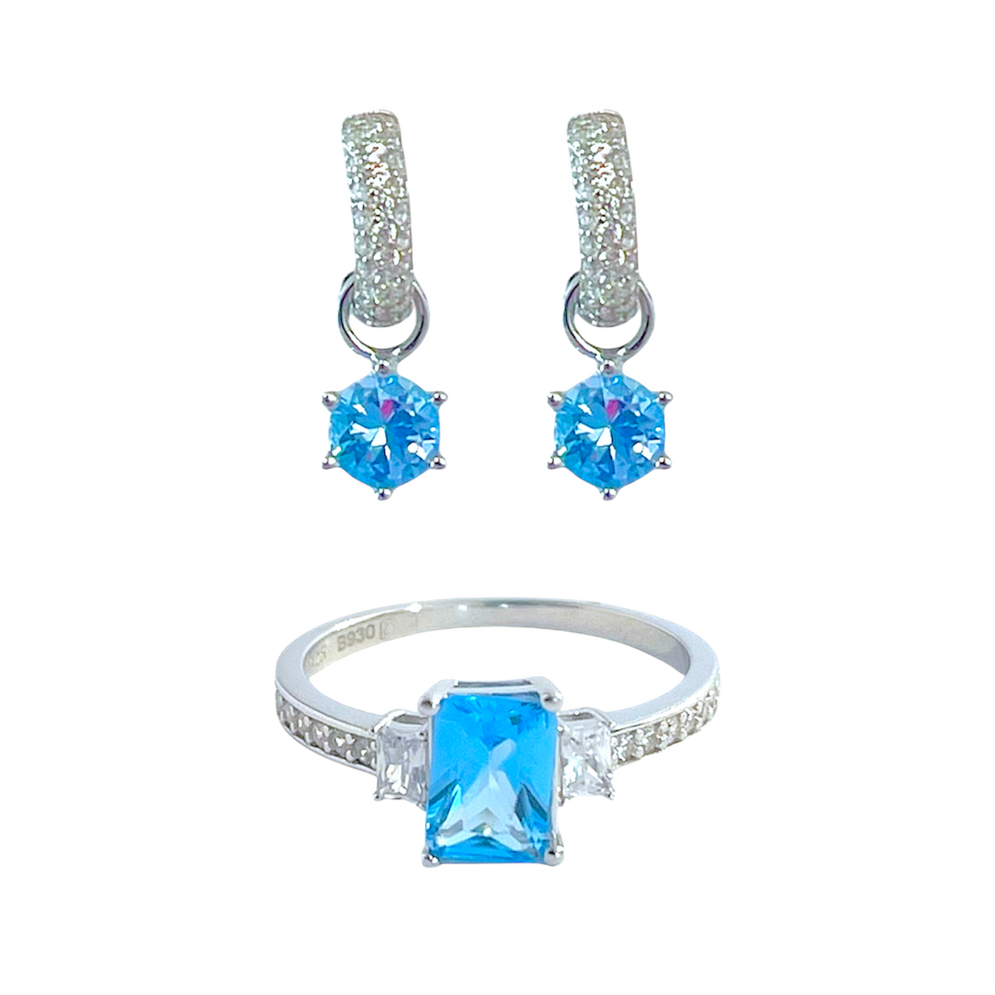 Colección Topacio azul Plata de Ley 925