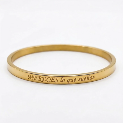 Pulseras con frases de acero inoxidable
