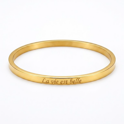 Pulseras con frases de acero inoxidable