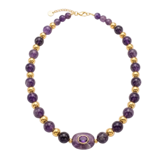Collar Amatista de piedras