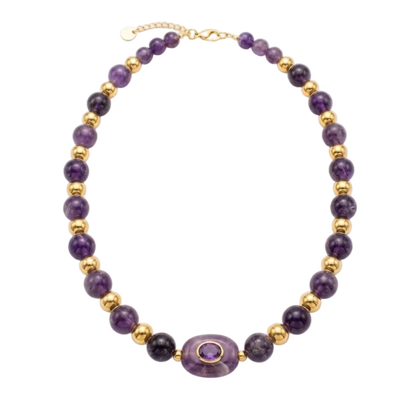 Collar Amatista de piedras