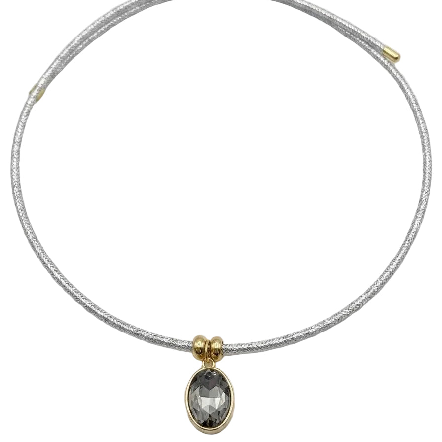 Colgante destello gris