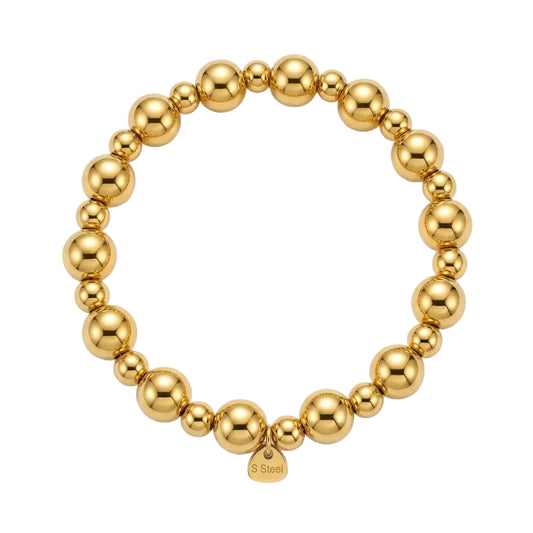 Pulsera  cuentas doradas