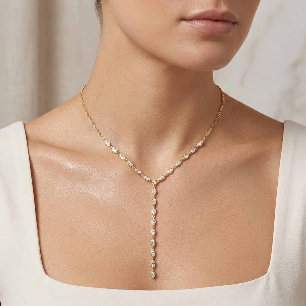 Collar cascada de luz de acero 316