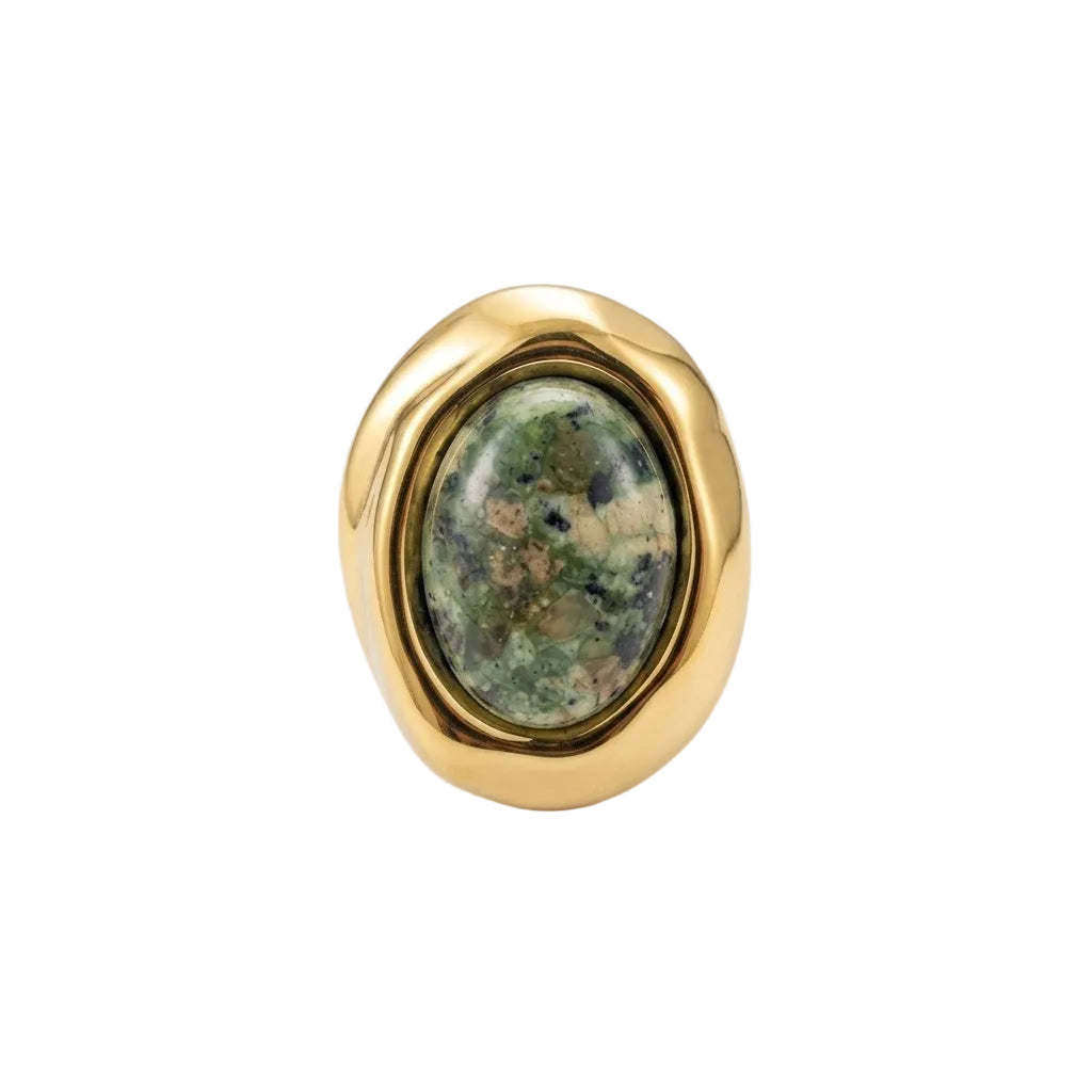 Anillos  en piedras naturales acero inoxidable