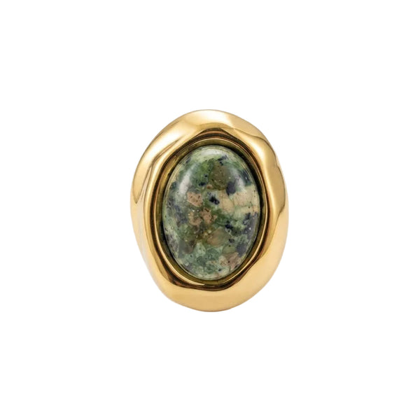 Anillos  en piedras naturales acero inoxidable