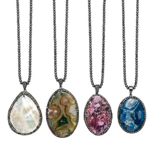 Collares esencia de la tierra piedras naturales