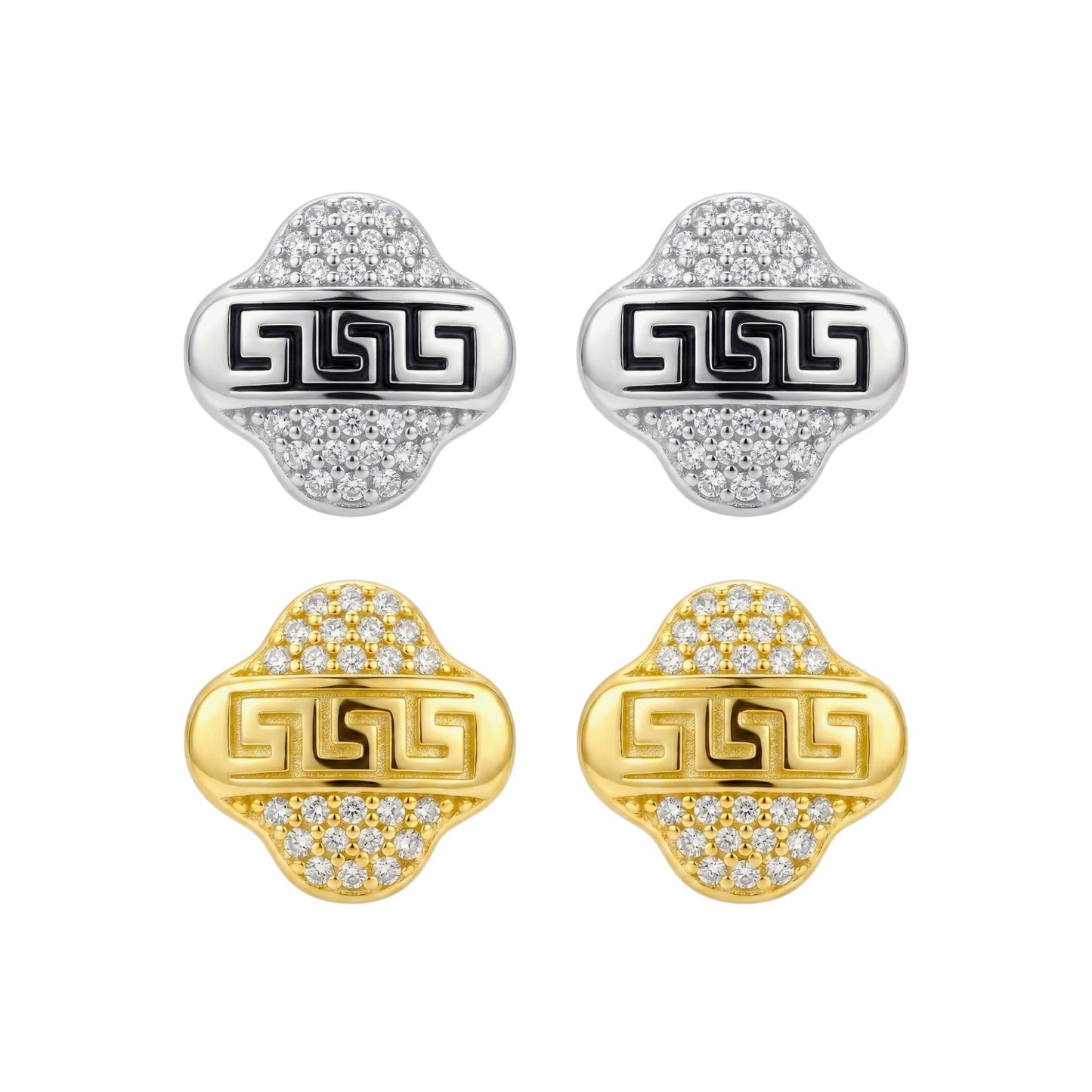 Pendientes Trevolia en Plata de Ley 925