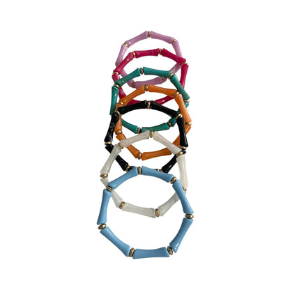 Pulsera Bambú Rosa