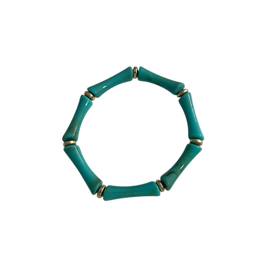 Pulsera Bambú turquesa