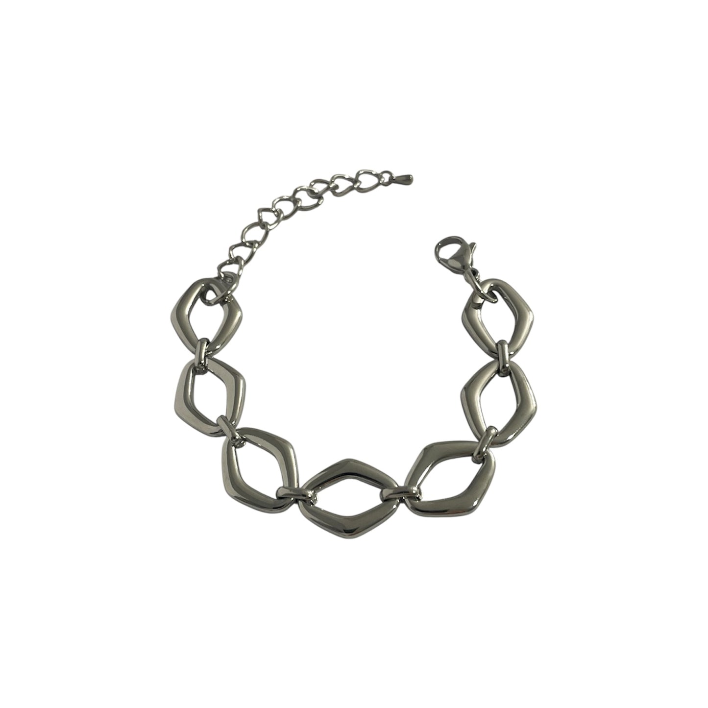 Pulsera Rombo Plateado