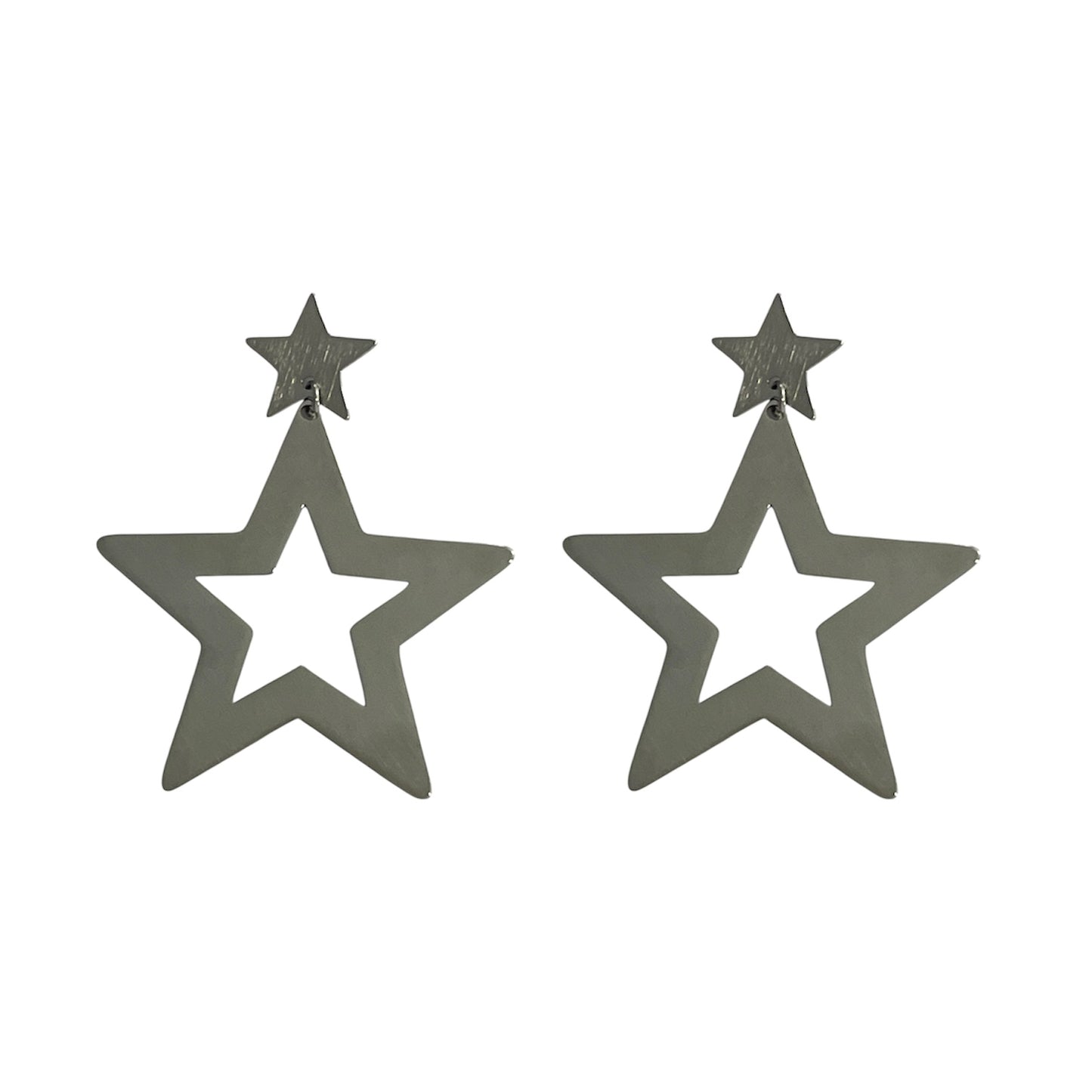 Pendientes Polaris Plateados