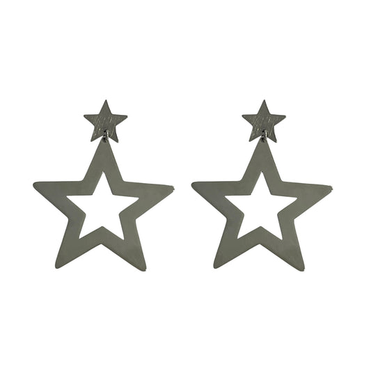 Pendientes Polaris Plateados