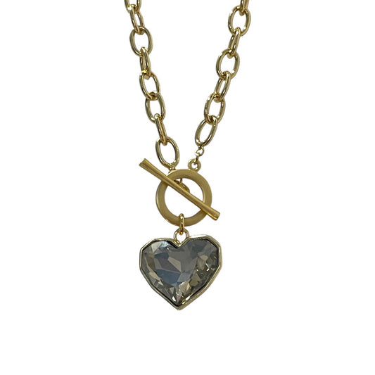 Corazón de cristal gris