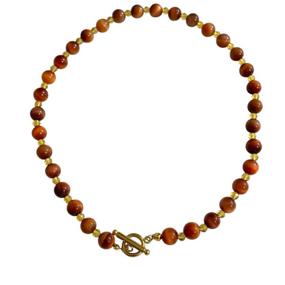 Collar brillo terracota