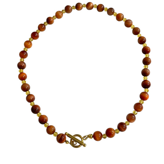 Collar brillo terracota