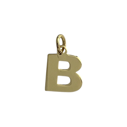Colgante B Plata de Ley 925 Baño en Oro