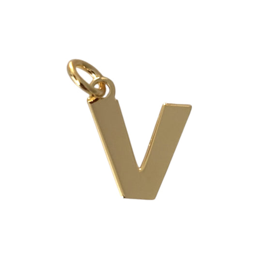 Colgante V Plata de Ley 925 Baño en Oro