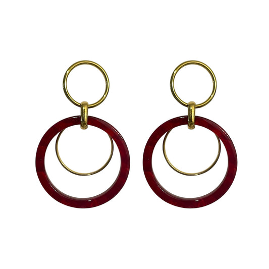 Pendientes Aura Burdeos