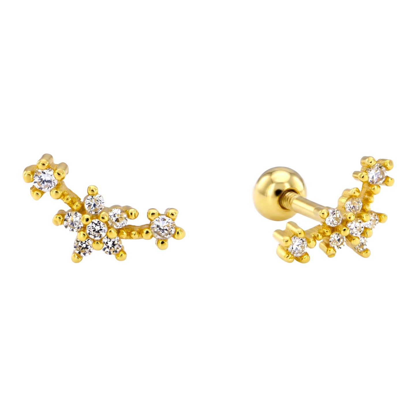 Piercing Estelar Plata de Ley 925
