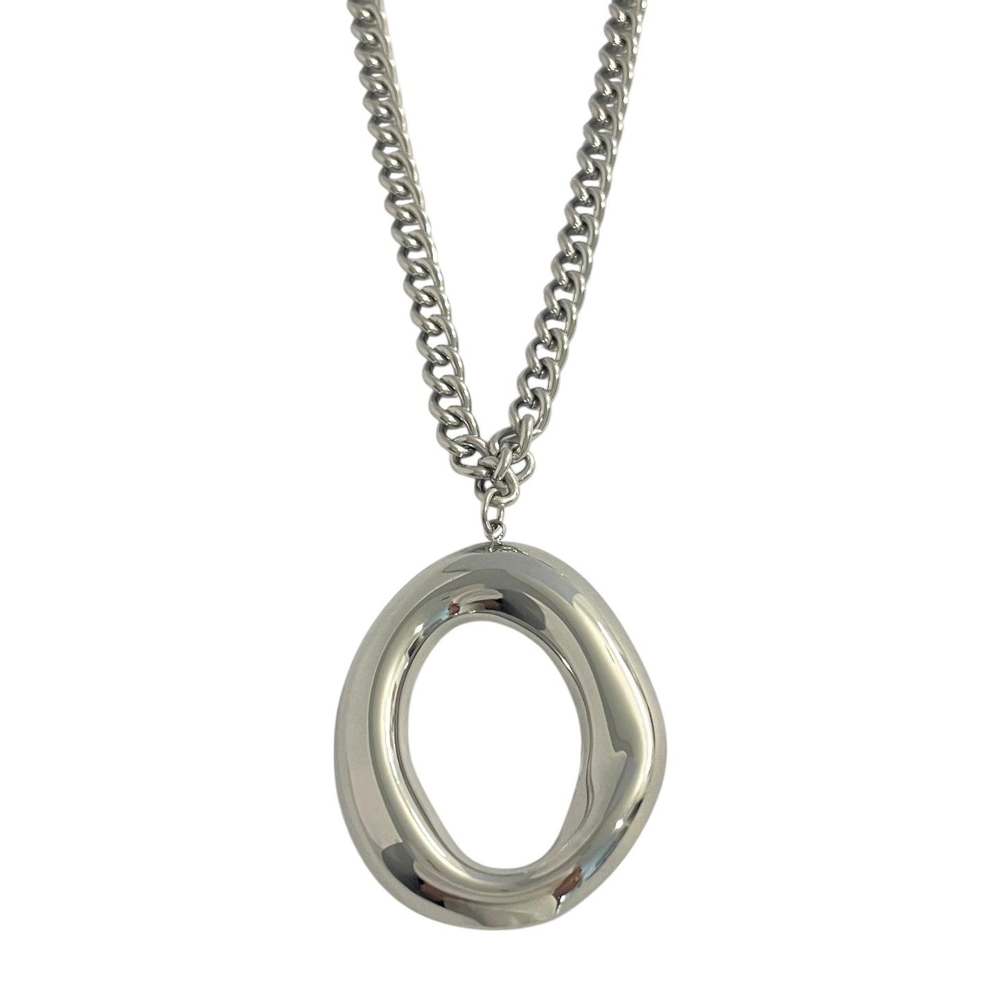 Collar Abstracto Plateado
