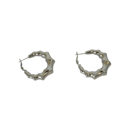 Pendientes Bambú Plateados