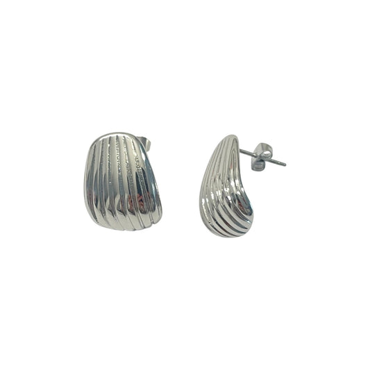 Pendientes Shell Plateados